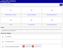 Tablet Screenshot of karanindustriesindia.com